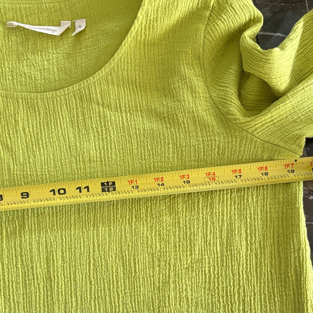 Soft Surroundings Lime Green Scoop Neck Tunic - Picture 7 of 8